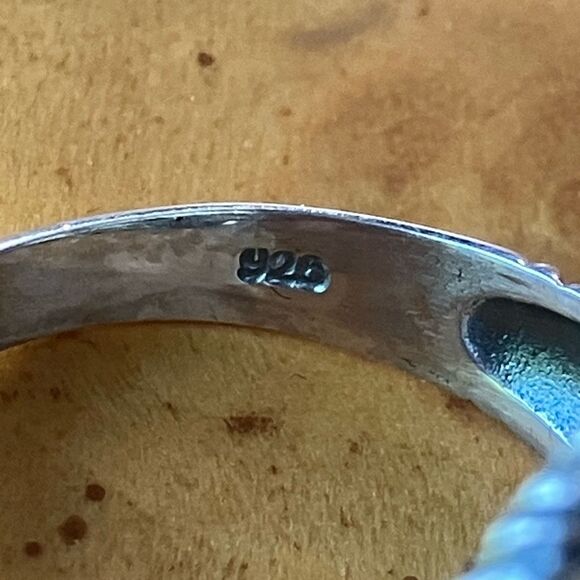 Moroccan Amethyst Sterling Silver Artistic Dragonfly Ring Size 9 - Picture 6 of 9